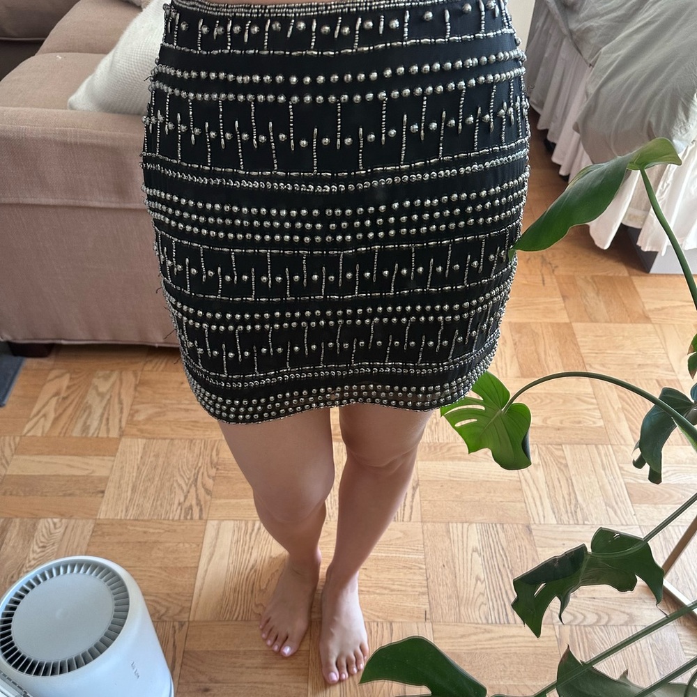 Yumi Kim sequined black skirt, size xs